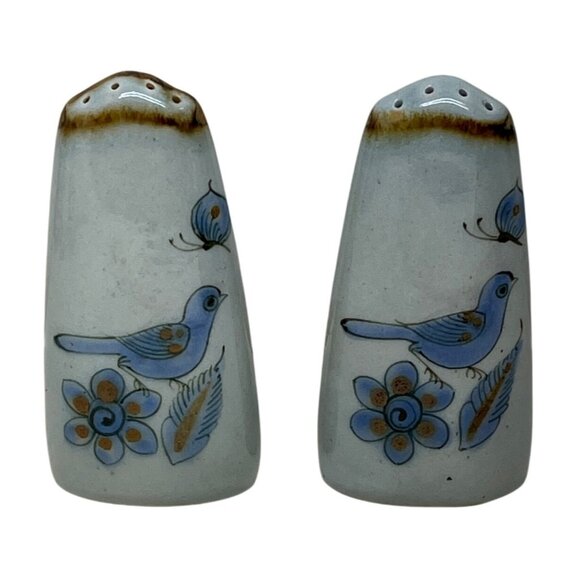 Ken Edwards El Palomar Mexican Pottery Blue Bird Salt and Pepper Shakers - Picture 1 of 6